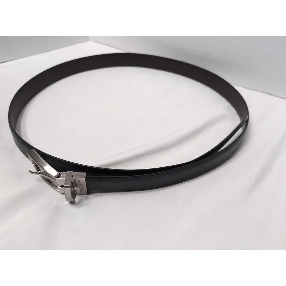 TOMMY HILFIGER BLACK & BROWN REVERSIBLE Buckle Belt MENS Size 44